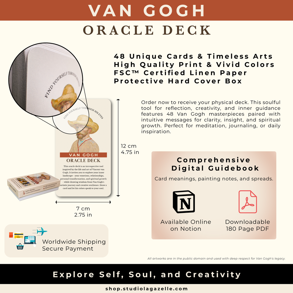 Van Gogh Oracle Deck: 48-Card Art-Inspired Set for Self-Discovery & Spiritual Growth